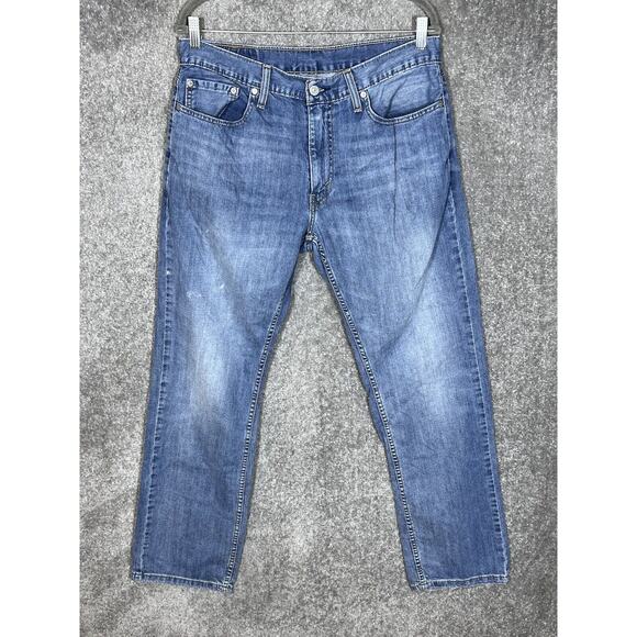 Levis 559 Jeans Mens Size 33x32 Blue Denim Straight Leg 5 Pocket Cotton - Picture 1 of 12